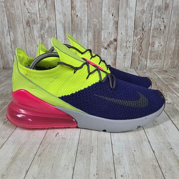 Nike Air Max 270 Volt Royal Blue Pink Mens Running Shoes Sneakers AO1023-501 - Picture 1 of 8